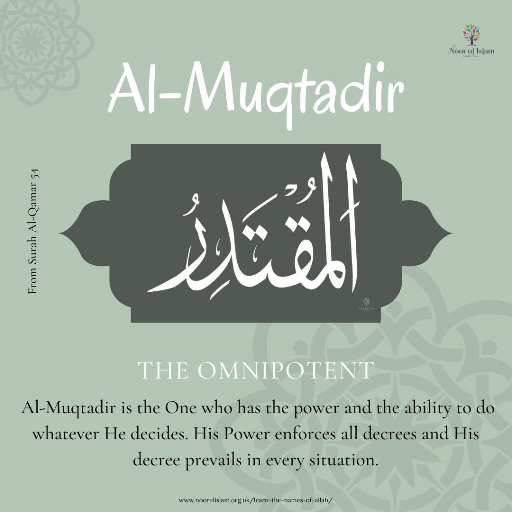 Allahs name Al-Muqtadir