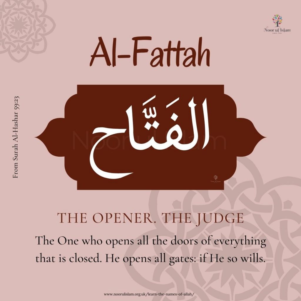 Allahs name Al-Fattah