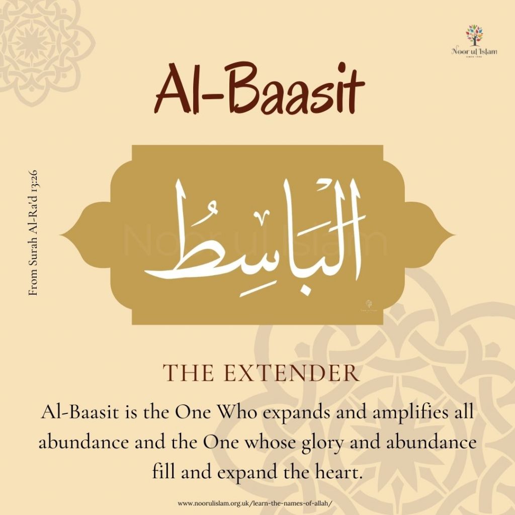 Allahs name Al-Baasit