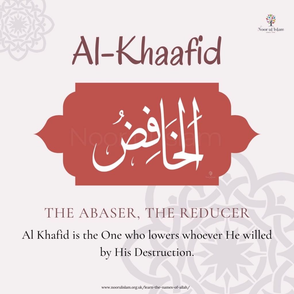 Allahs name Al-Khaafid